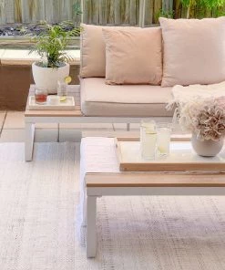 Miss Amara Lucinda Cream And Beige Indoor Outdoor PET Rug All Rugs