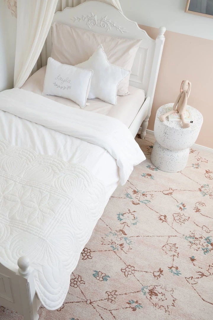 Miss Amara All Rugs Luna Blue And Pink Floral Rug