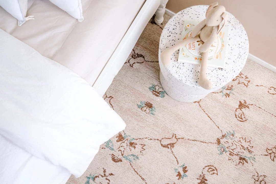 Miss Amara All Rugs Luna Blue And Pink Floral Rug