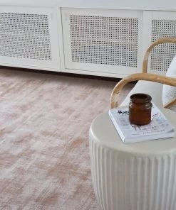 Miss Amara All Rugs Lyla Blush Peach Distressed Viscose Rug