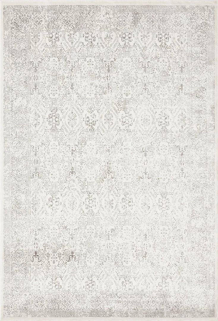 Miss Amara Madison Ivory And Grey Traditional Distressed Rug