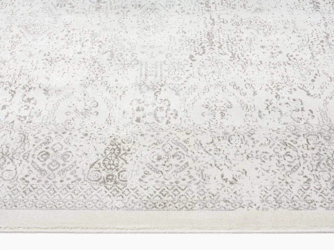 Miss Amara Madison Ivory And Grey Traditional Distressed Rug