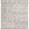 Miss Amara Mae Grey And Ivory Hand Knotted Cotton Bamboo Rug