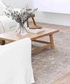 Miss Amara Maeve Light Grey Ivory And Cream Traditional Floral Rug