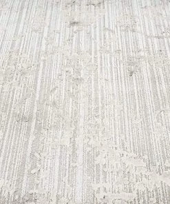 Miss Amara Maeve Light Grey Ivory And Cream Traditional Floral Rug