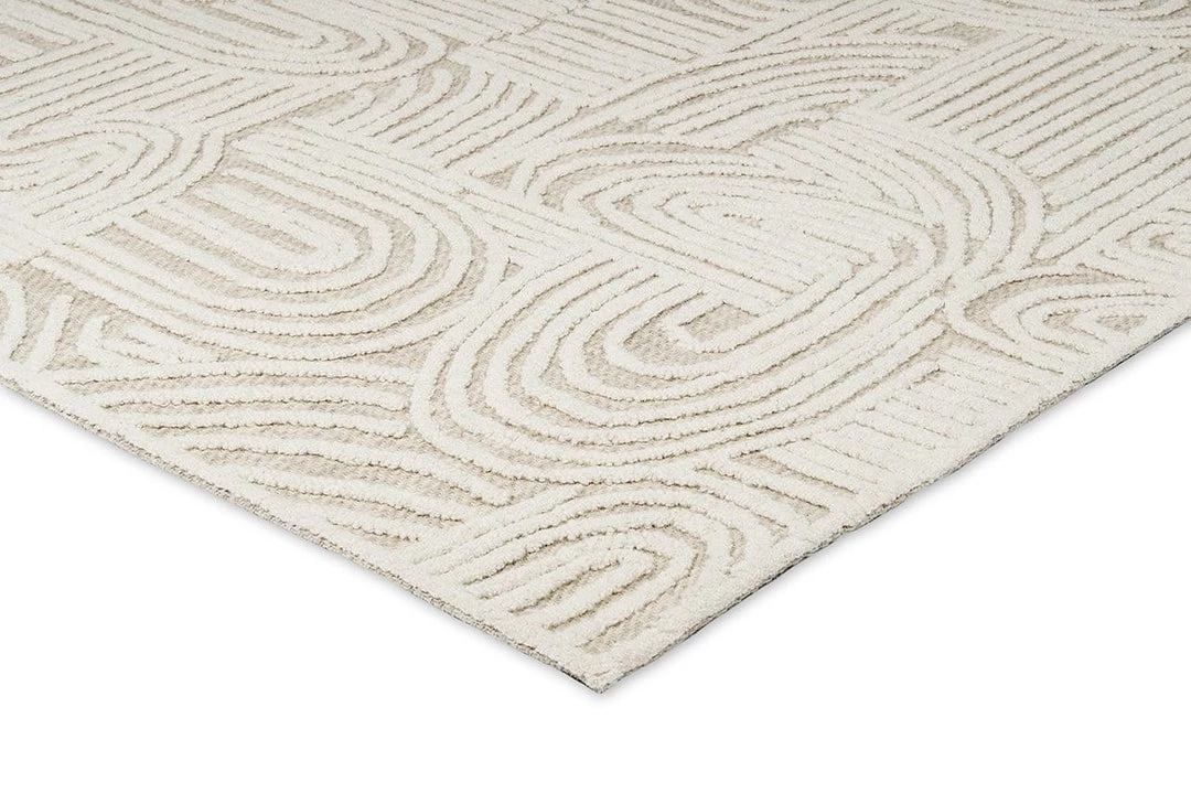 Miss Amara All Rugs Maisie Cream And Ivory Textured Tribal Rug