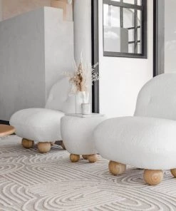 Miss Amara All Rugs Maisie Cream And Ivory Textured Tribal Rug