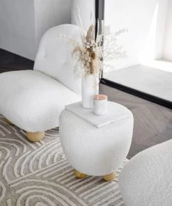 Miss Amara All Rugs Maisie Cream And Ivory Textured Tribal Rug