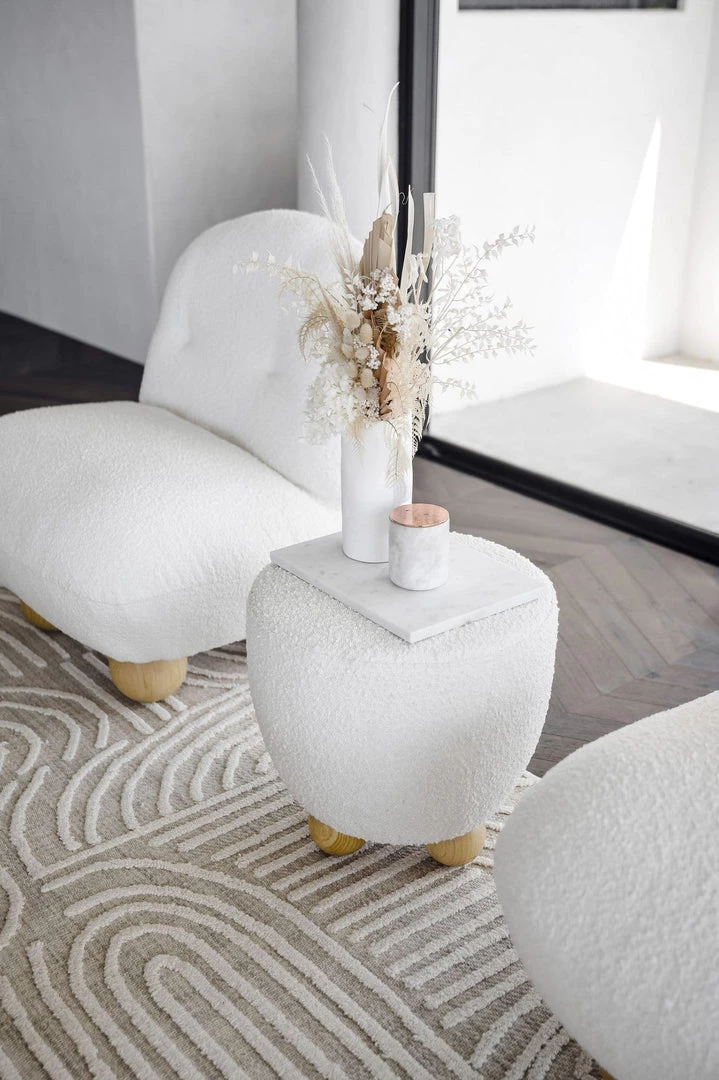 Miss Amara All Rugs Maisie Cream And Ivory Textured Tribal Rug