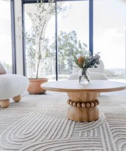 Miss Amara All Rugs Maisie Cream And Ivory Textured Tribal Rug