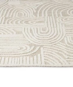 Miss Amara All Rugs Maisie Cream And Ivory Textured Tribal Rug