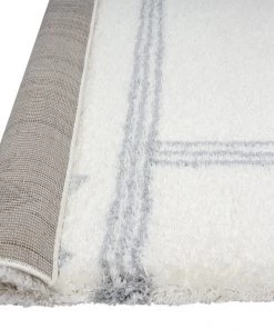 Miss Amara Makara Ivory And Grey Tribal Shag Indoor Mat All Rugs