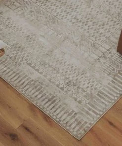 Miss Amara All Rugs Makeda Ivory And Grey Distressed Tribal Rug