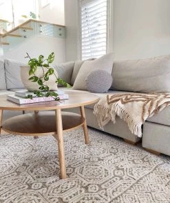 Miss Amara All Rugs Makira Ivory Brown And Grey Tribal Textured Rug