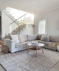 Miss Amara All Rugs Makira Ivory Brown And Grey Tribal Textured Rug