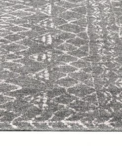 Miss Amara All Rugs Malaika Charcoal Tribal Pattern Flatweave Rug