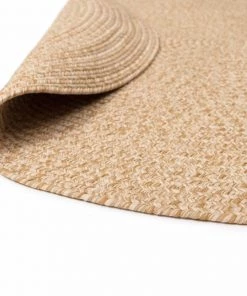 Miss Amara Malia Beige Braided Flatweave Indoor Outdoor Round Rug All Rugs