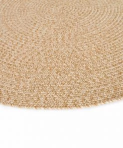Miss Amara Malia Beige Braided Flatweave Indoor Outdoor Round Rug All Rugs