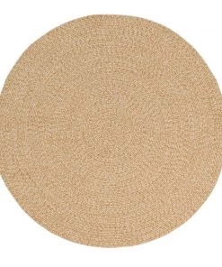 Miss Amara Malia Beige Braided Flatweave Indoor Outdoor Round Rug All Rugs