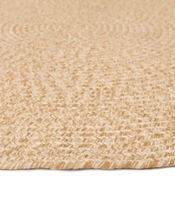 Miss Amara Malia Beige Braided Flatweave Indoor Outdoor Round Rug All Rugs