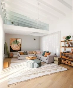 Miss Amara All Rugs Marilia White And Natural Jute Blend Tribal Print Rug