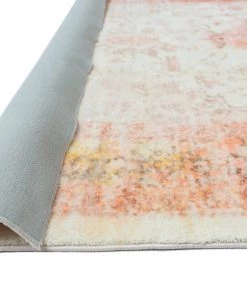 Miss Amara Marissa Orange Peach And Cream Medallion Washable Runner Rug All Rugs