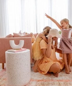 Miss Amara Marissa Orange Peach And Cream Medallion Washable Rug