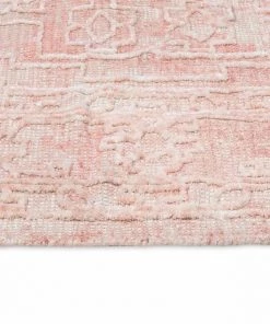 Miss Amara All Rugs Marloe Pink Peach And Beige Floral Distressed Rug