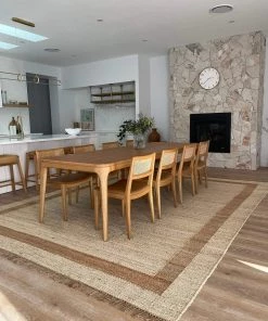 Miss Amara Marnie Natural And Bleached Bordered Jute Rug