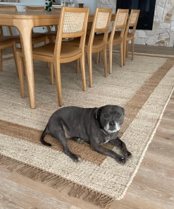 Miss Amara Marnie Natural And Bleached Bordered Jute Rug