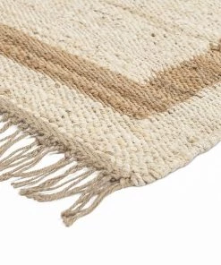 Miss Amara Marnie Natural And Bleached Bordered Jute Runner Rug All Rugs