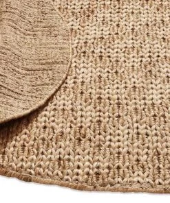 Miss Amara Massika Diamond Pattern Braided Round Jute Rug