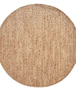 Miss Amara Massika Diamond Pattern Braided Round Jute Rug