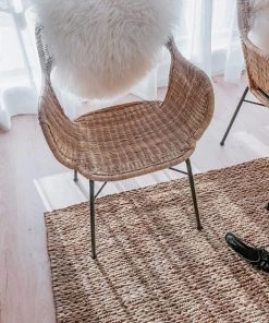 Miss Amara All Rugs Massika Diamond Pattern Braided Jute Rug