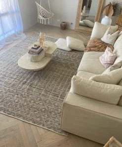 Miss Amara Mavis Tan Beige Tribal Rug All Rugs