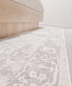 Miss Amara Maxime Grey And Ivory Distressed Floral Rug All Rugs