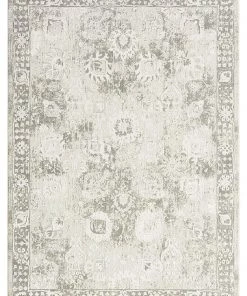 Miss Amara Maxime Grey And Ivory Distressed Floral Rug All Rugs