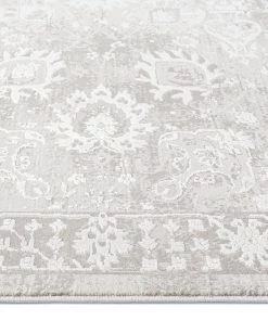 Miss Amara Maxime Grey And Ivory Distressed Floral Rug All Rugs