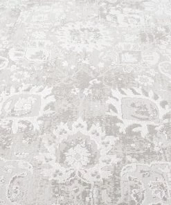 Miss Amara Maxime Grey And Ivory Distressed Floral Rug All Rugs