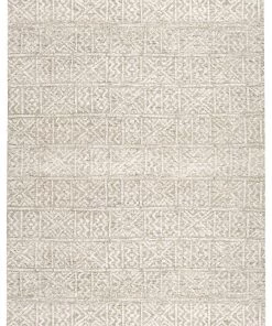 Miss Amara Melia Grey And Ivory Tribal Textured Rug