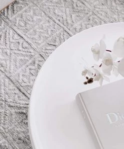 Miss Amara Melia Grey And Ivory Tribal Textured Rug