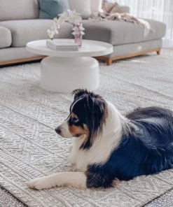 Miss Amara Melia Grey And Ivory Tribal Textured Rug