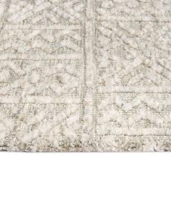 Miss Amara Melia Grey And Ivory Tribal Textured Rug