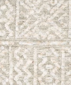 Miss Amara Melia Grey And Ivory Tribal Textured Rug