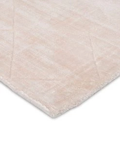 Miss Amara Melinda Blush Peach Geometric Viscose Rug