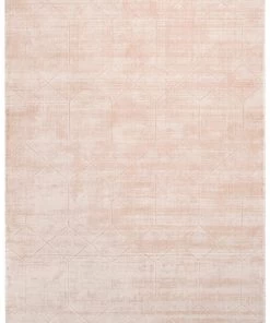 Miss Amara Melinda Blush Peach Geometric Viscose Rug