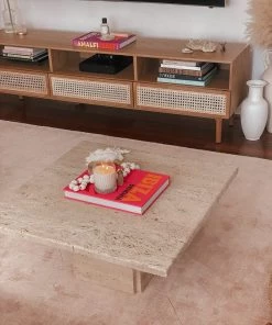 Miss Amara Melinda Blush Peach Geometric Viscose Rug