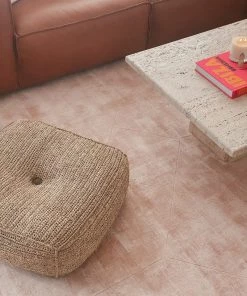 Miss Amara Melinda Blush Peach Geometric Viscose Rug