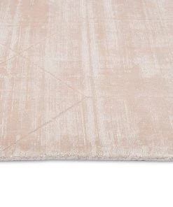 Miss Amara Melinda Blush Peach Geometric Viscose Rug
