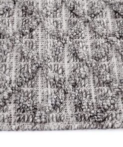 Miss Amara Mia Grey Leaflets Wool Blend Rug All Rugs